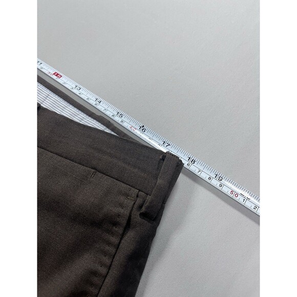 Men's Incotex Super 100's Wool Flat Front Dress Pants 36x31 Brown High Comfort - Picture 13 of 13